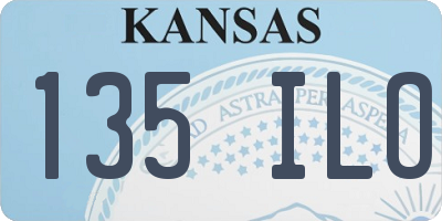 KS license plate 135ILO