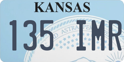 KS license plate 135IMR