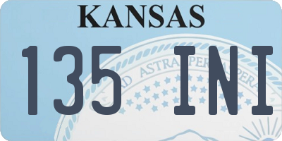 KS license plate 135INI