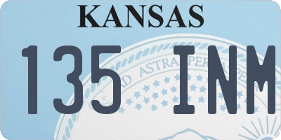 KS license plate 135INM