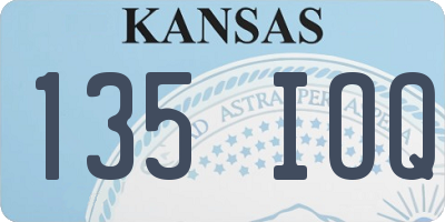 KS license plate 135IOQ