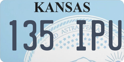 KS license plate 135IPU