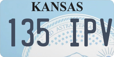 KS license plate 135IPV