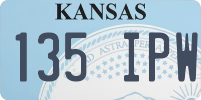 KS license plate 135IPW