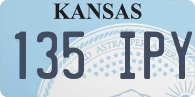 KS license plate 135IPY