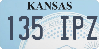 KS license plate 135IPZ