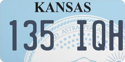 KS license plate 135IQH