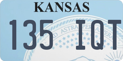 KS license plate 135IQT