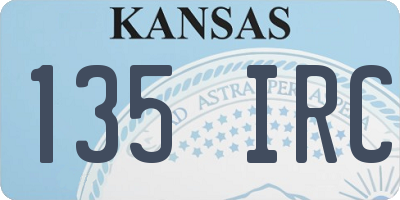 KS license plate 135IRC
