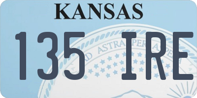 KS license plate 135IRE