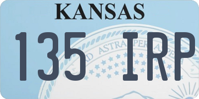 KS license plate 135IRP