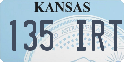 KS license plate 135IRT