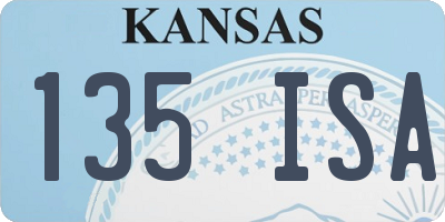 KS license plate 135ISA