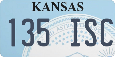 KS license plate 135ISC