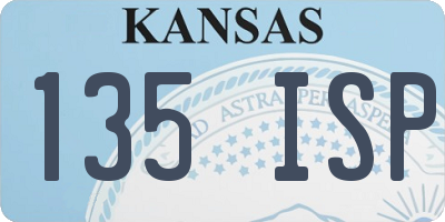 KS license plate 135ISP