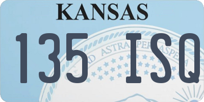 KS license plate 135ISQ