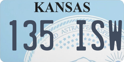 KS license plate 135ISW