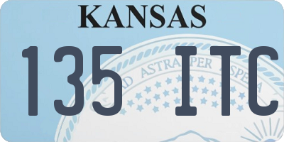 KS license plate 135ITC