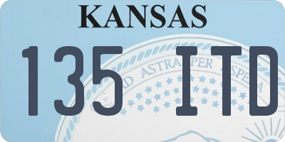 KS license plate 135ITD