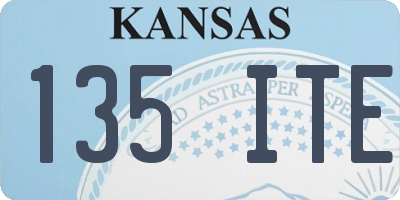 KS license plate 135ITE