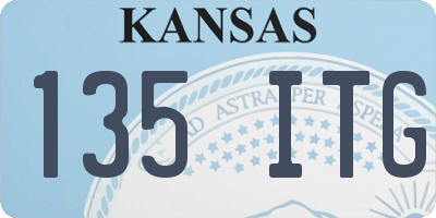 KS license plate 135ITG