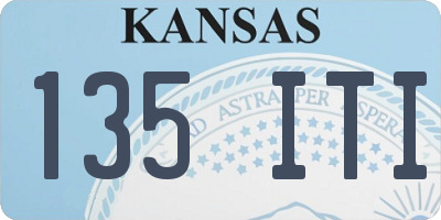KS license plate 135ITI