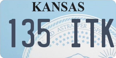 KS license plate 135ITK