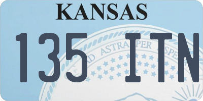 KS license plate 135ITN