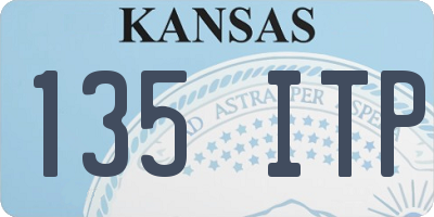 KS license plate 135ITP