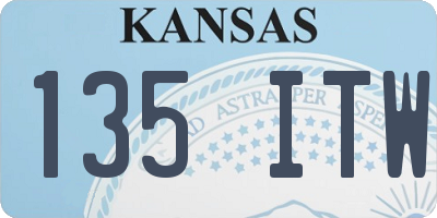 KS license plate 135ITW