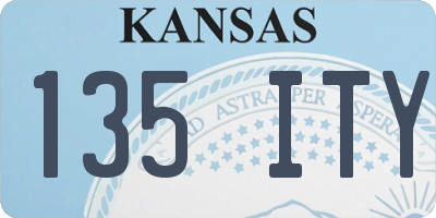 KS license plate 135ITY