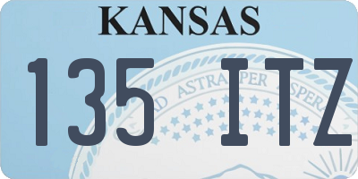KS license plate 135ITZ