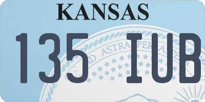 KS license plate 135IUB