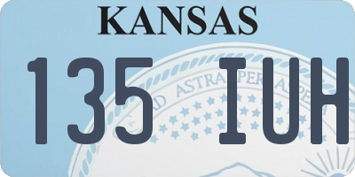 KS license plate 135IUH
