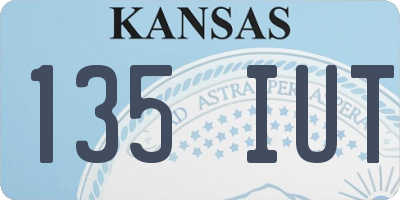 KS license plate 135IUT