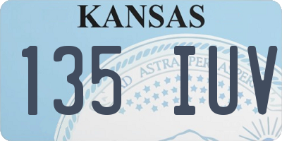 KS license plate 135IUV