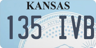 KS license plate 135IVB