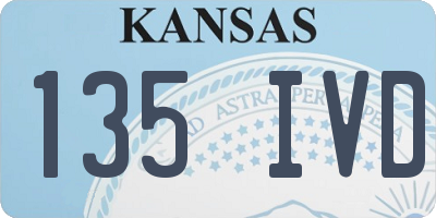 KS license plate 135IVD