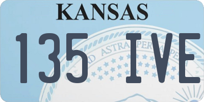 KS license plate 135IVE