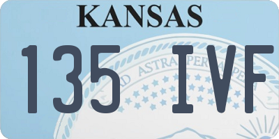 KS license plate 135IVF