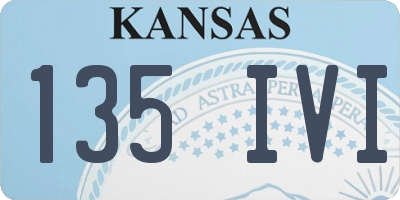 KS license plate 135IVI