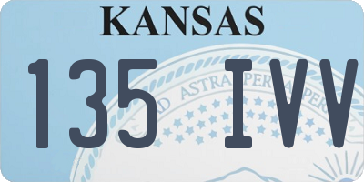 KS license plate 135IVV