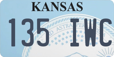 KS license plate 135IWC