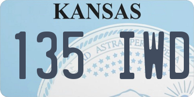 KS license plate 135IWD
