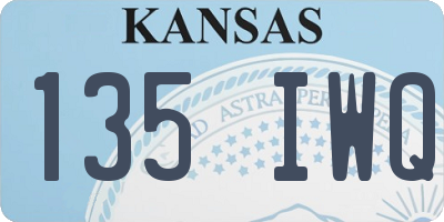 KS license plate 135IWQ