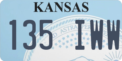 KS license plate 135IWW