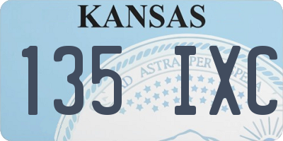 KS license plate 135IXC