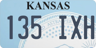 KS license plate 135IXH