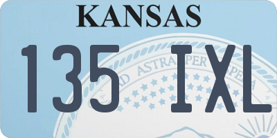 KS license plate 135IXL