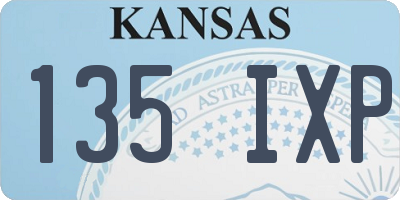 KS license plate 135IXP